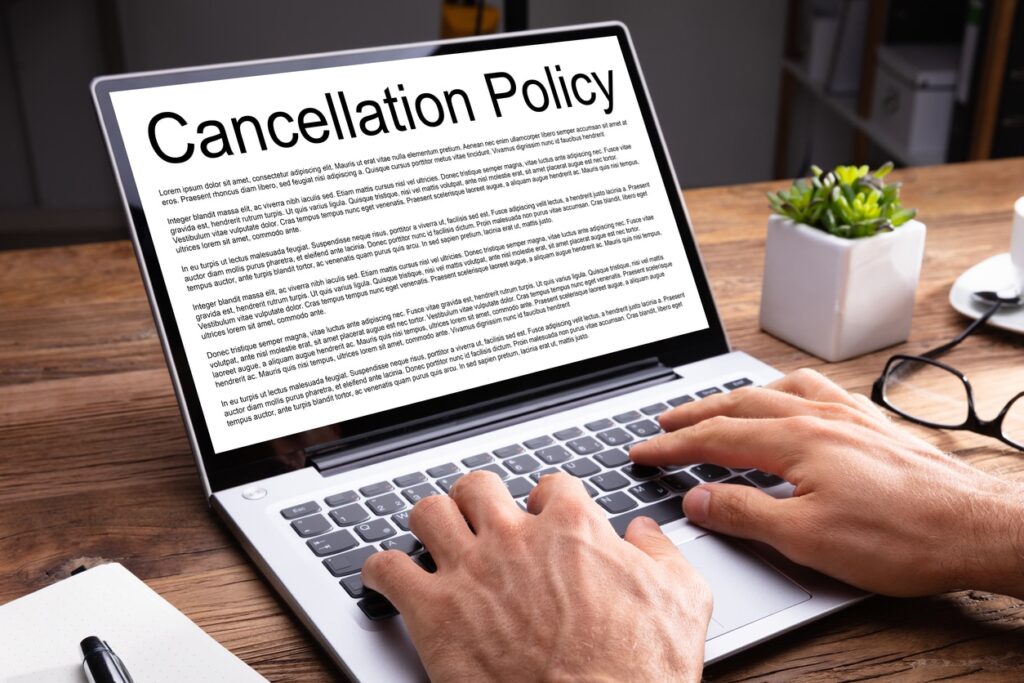 CPR cancellation policy