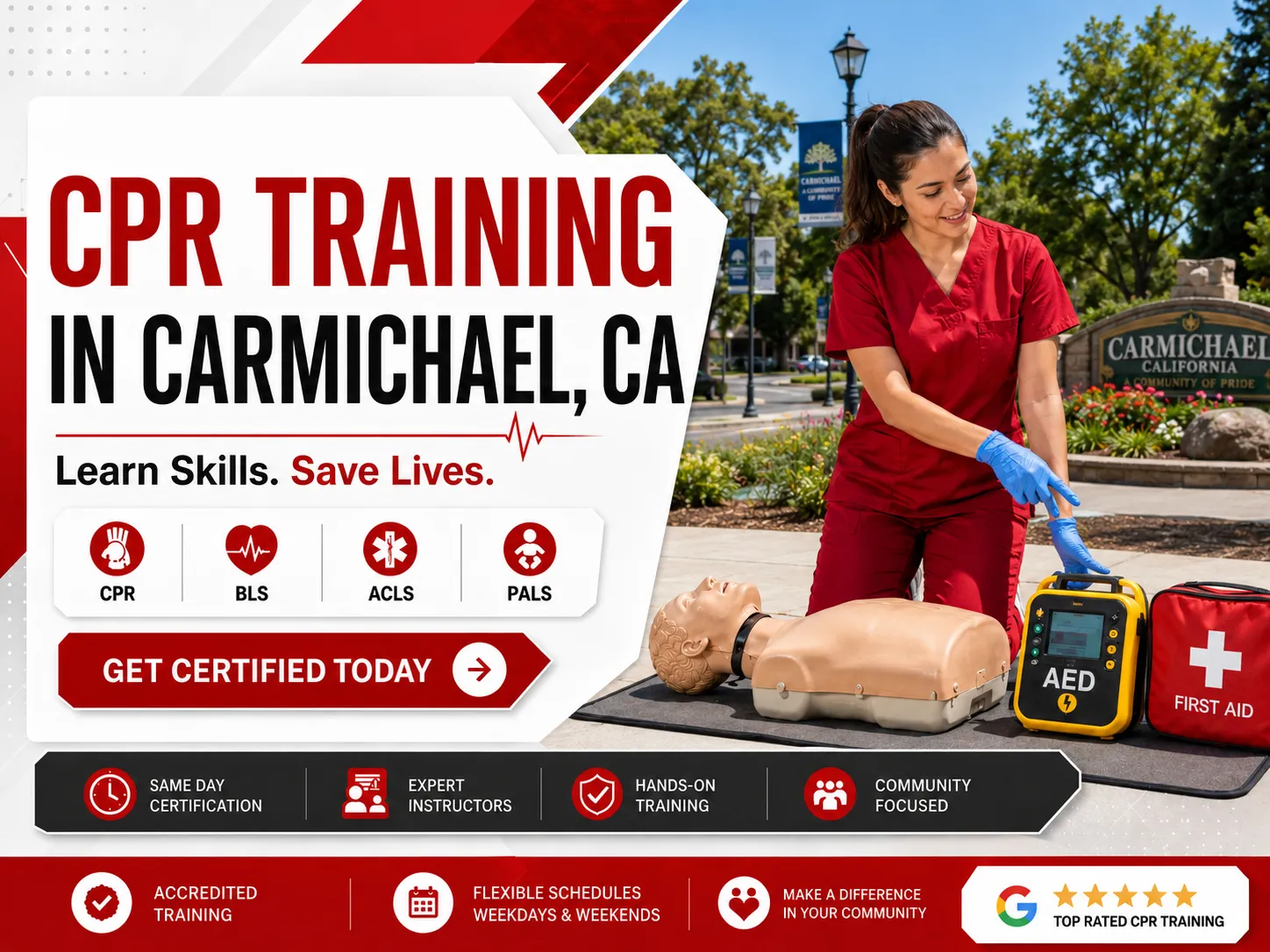 CPR, BLS, ACLS & PALS Training in Carmichael, CA