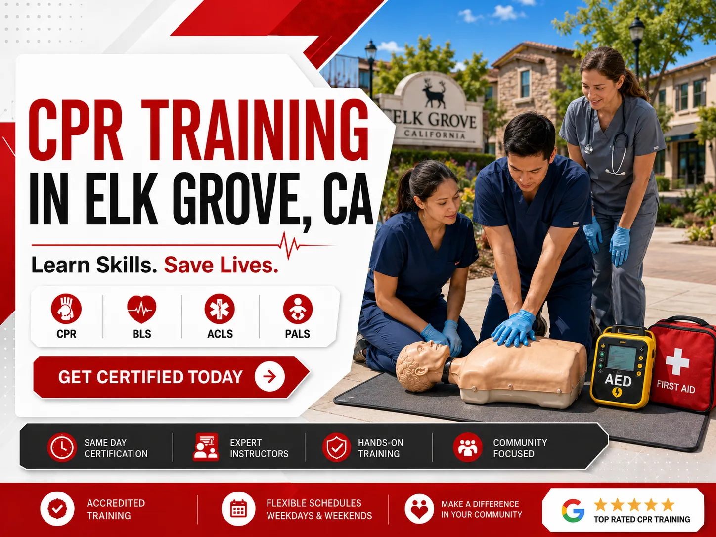 PALS pediatric advanced life support training in Elk Grove, CA